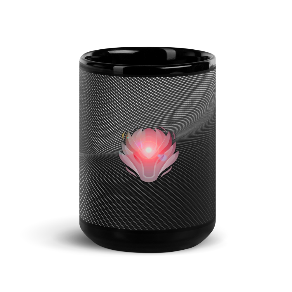 A Dragon Hollywood X - Black Glossy Goblet Mug - { THE HOLLY GRAIL } #1 - Cup, Jug, Flagon, Chalice, Coffee - BEVERLY HILLS-CALIFORNIA-USA