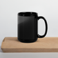 A Dragon Hollywood X - Black Glossy Goblet Mug - { THE HOLLY GRAIL } #1 - Cup, Jug, Flagon, Chalice, Coffee - BEVERLY HILLS-CALIFORNIA-USA